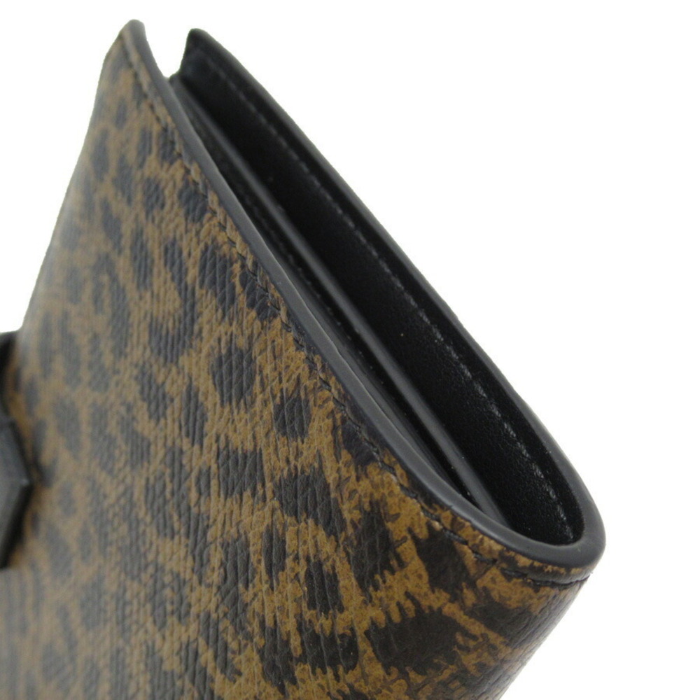 Celine fold leather bi brown wallet function multi black - Picture 3 of 5